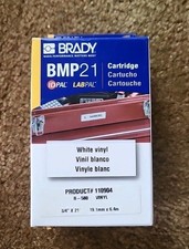 Brady Original White Label Tape Cartrige Vinyl 3/4" X 21' For BMP21 Plus Lab