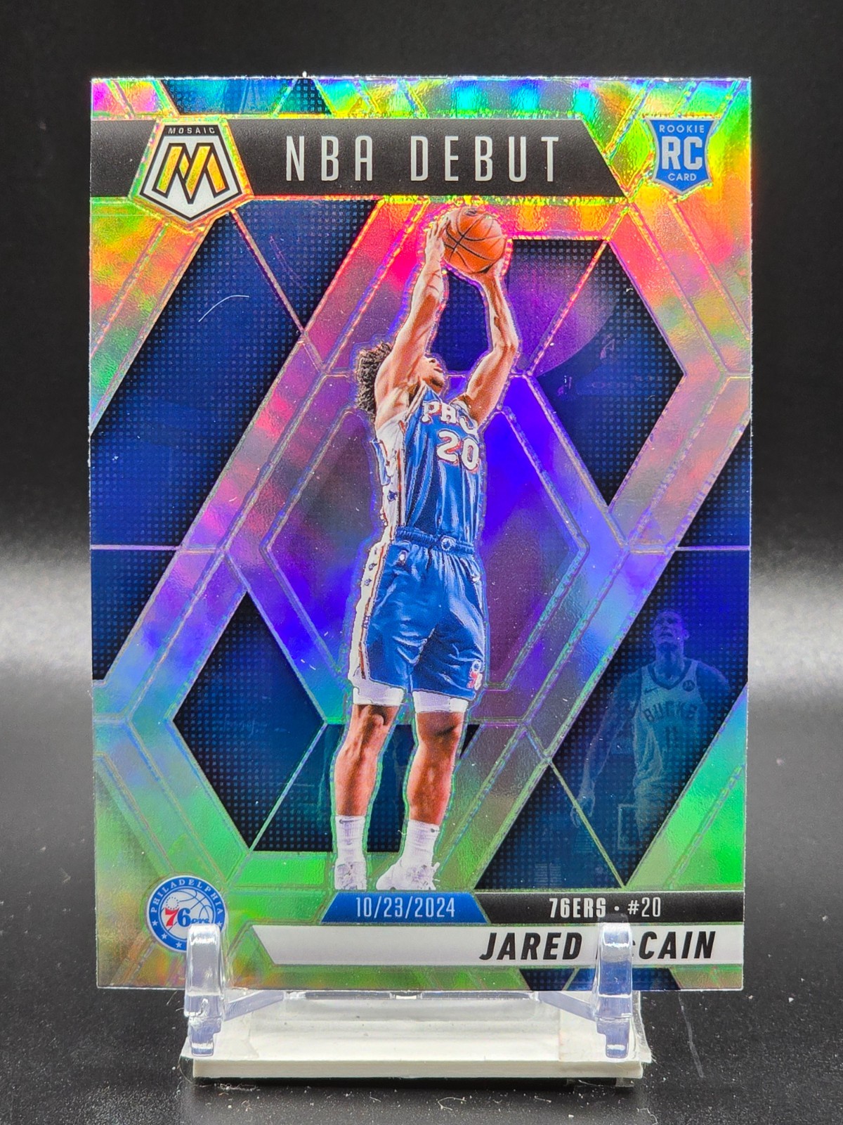 2024-25 Panini Mosaic - NBA Debut Jared McCain #263 Silver Prizm (RC)