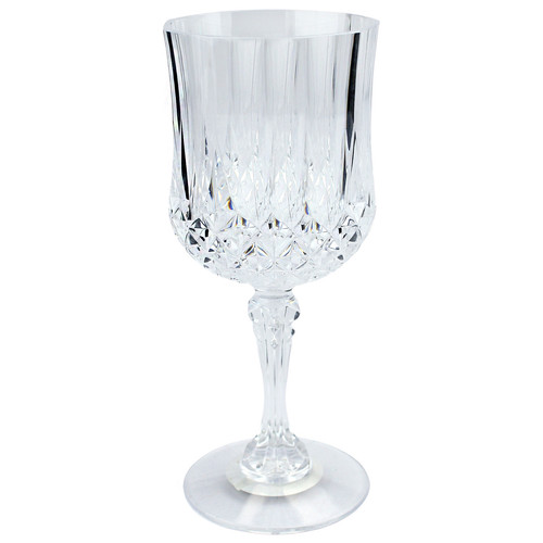 Crystal Look Clear Acrylic Wine Glass Birthday Anniversary Wedding Christmas - Picture 1 of 1