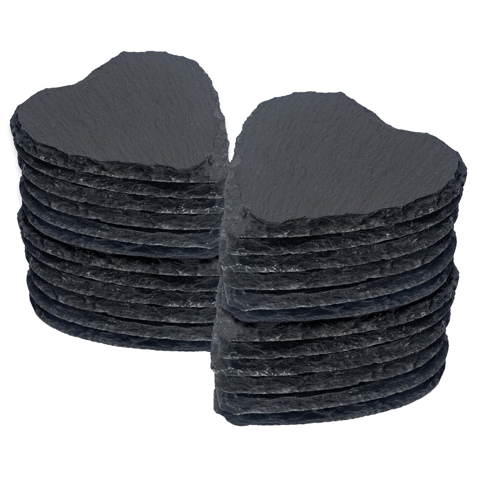 Heart Slate Coasters - 10cm - Pack of 24 - Image 2