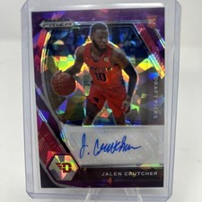 2021-22 Prizm Draft Picks Purple Ice Autograph Jalen Crutcher Rookie /99 G34