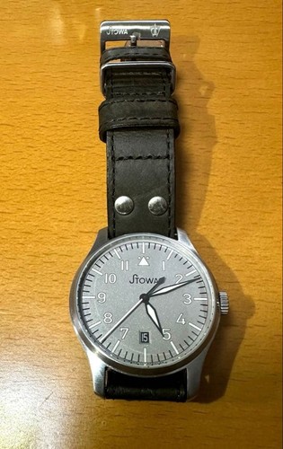 Stowa Ikarus Flieger Pilot Watch 40mm Vintage German Made Boxed Leather Strap