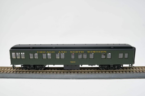 HO 1920-1950 Hwt Pass. Coche C&NW Solarium (verde Pullman) #7200 | Zustand: New
