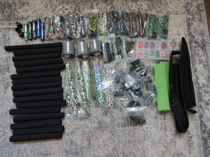 Bulk Rod Building Wrapping various parts supplies seats thread grips seats