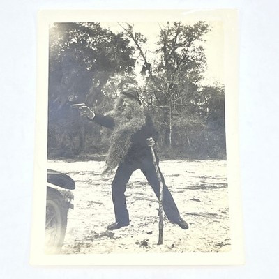 Antique Halloween Photo Man Dressed as Bootlegger Mountain Man Set of 2 AC2