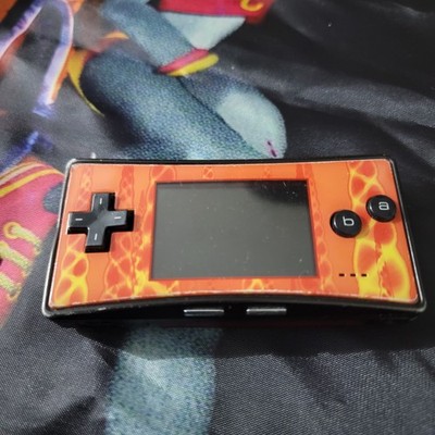 Nintendo GameBoy Micro OXY-001 Black Flame Faceplate Game Boy