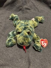Ty Beanie Baby Croaks The Frog Excellent Condition With tags