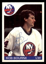 1985 OPC O-Pee-Chee Hockey #97 Bob Bourne Signed Autograph (no COA) *d2