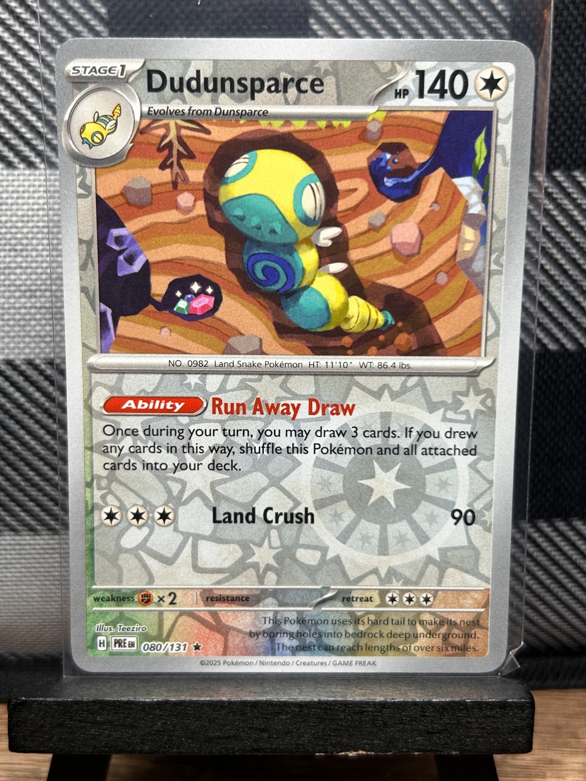 Pokemon TCG: Dudunsparce 80/131, Prismatic Evolutions _ REVERSE HOLO