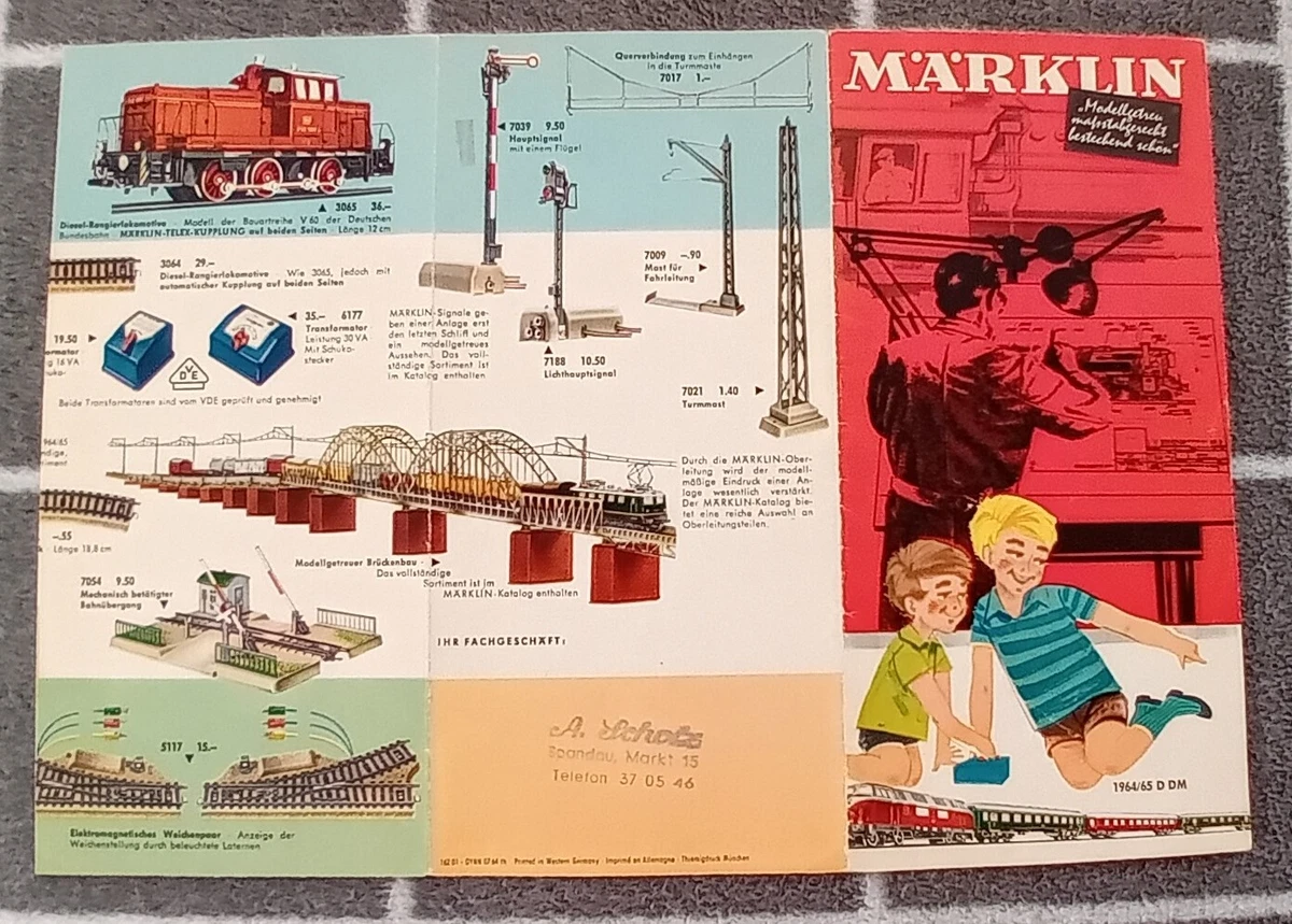 Märklin H0 Werbe-Flyer / Prospekt von 1964/65 / OYNN 07 64  th  / TOP / Original