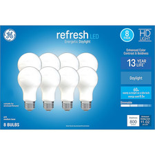 GE LED Light Bulb Daylight Refresh A19 Dimmable 5.5w a set of 8 Bulb