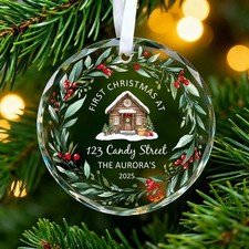 Custom New Home Ornament 2025,First Home Christmas Ornament,Our First Christmas