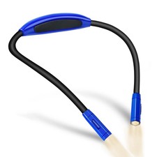 Lightweight Neck Reading Light - 3 Colors, 9 Brightness. Rechargeable, Hands ...
