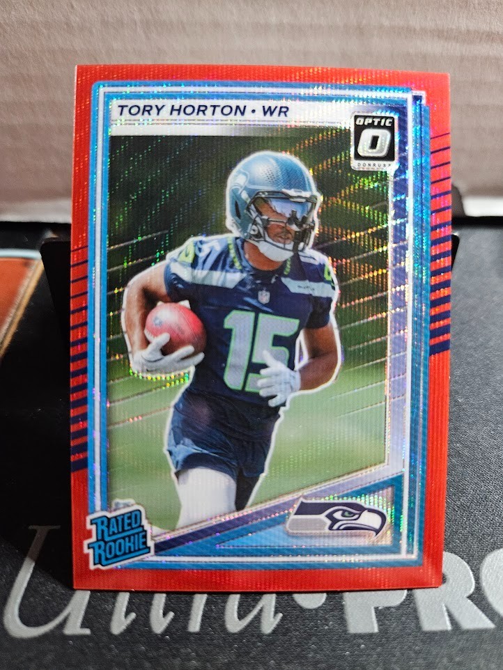 2025 Panini Donruss  Rated Rookie Tory Horton Optic Preview Red Wave RC #388