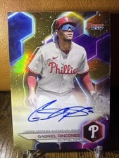 2023 Bowman’s Best GABRIEL RINCONES Best Of 2023 Gold Auto /50 Phillies #B23-GR