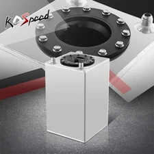 2.5 Gallon Metallic Aluminum Construction Race Fuel Cell Gas Tank+Black Cap