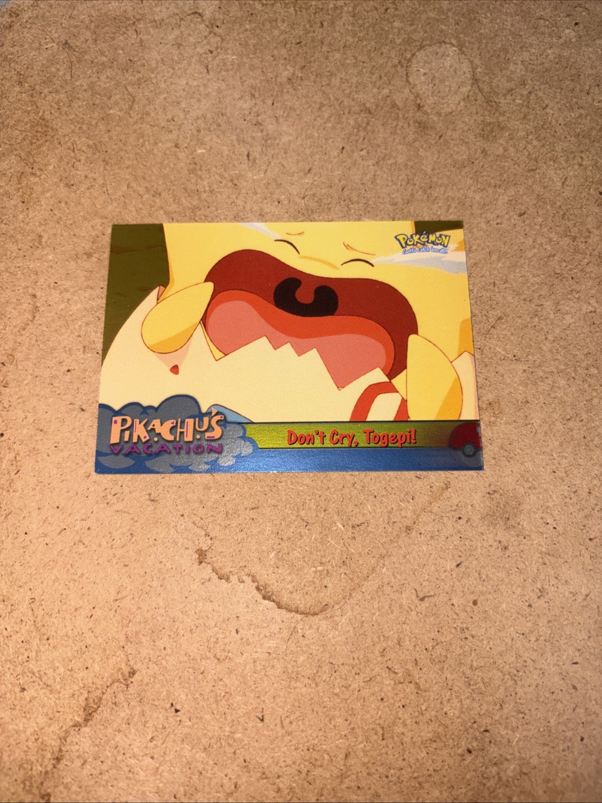 Pokemon Don't Cry, Togepi Card Pikachu's Vacation Blue #43 Movie Animation