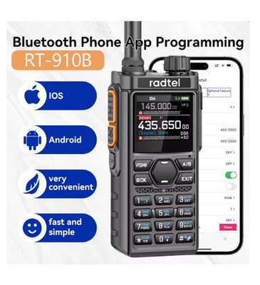Radtel RT-910B 45 59MHz Walkie Talkie AM/FM Air Band Bluetooth NOAA