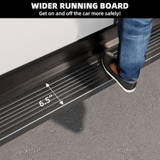 Aluminum Double Cab Running Boards Side Steps Nerf Bars - 6.5in Width