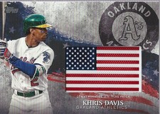 2018 Topps Independence Day U.S. Flag Relics #IDMLKD Khris Davis - BB