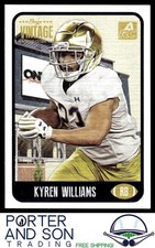 Kyren Williams 2021 Onyx Vintage College Football #CFKW Notre Dame / Rams