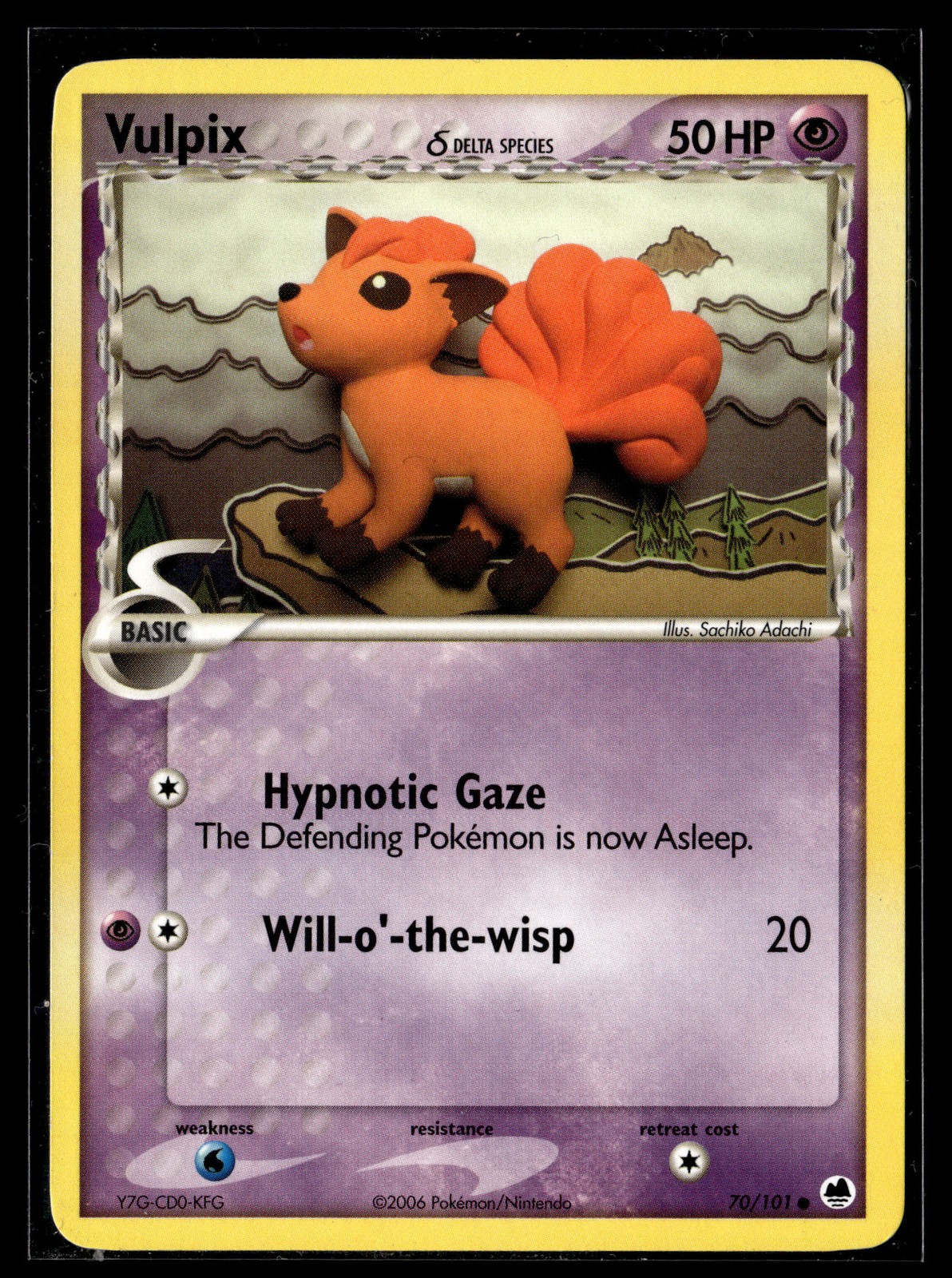 Pokemon TCG Dragon Frontiers #70/101 Vulpix (Delta Species)