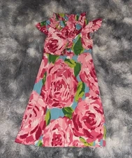 Lilly Pulitzer Clare Dress Hotty Pink First Impression XS RARE