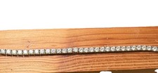 925 Sterling Silver Tennis Bracelet Round Whi...