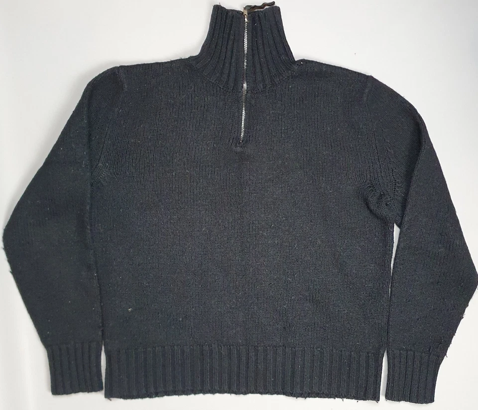 Moletom Adidas Y-3 masculino XL pulôver de lã preta logotipo Yohji Yamamoto - Imagem 4 de 4