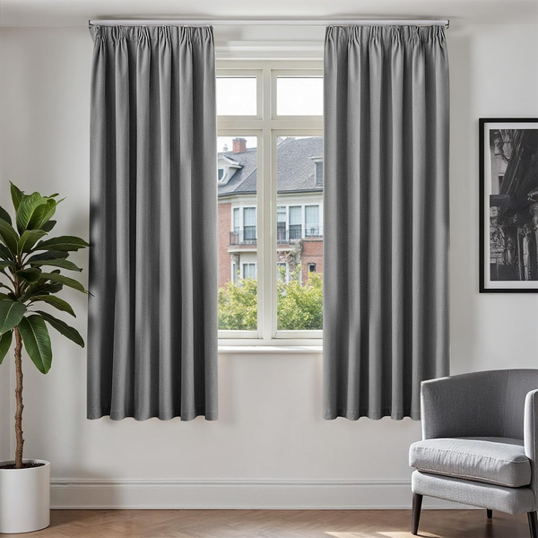 100% VerdunklungsvorhäNge Gardinen Mit KräUselband, H175Xb140 Cm VorhäNge Blickd-image