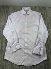 Charles Tyrwhitt Dress Shirt Mens 15.5 32/33 Purple Check Slim Fit Non Iron LS
