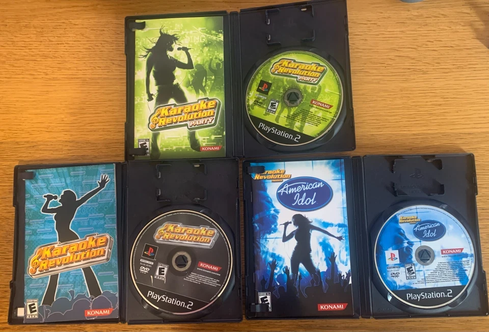Karaoke Revolution PS2 (Paquete de 3 juegos) - Revolution, Party, American Idol - CIB Foto 2 de 3