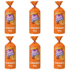 Snack a Jacks Smooth Caramel Crispy Rice & Corn Cakes Snacks 159g - 6 Pack.