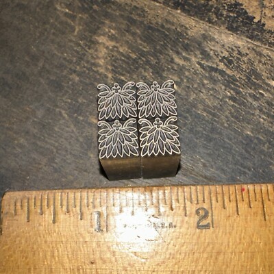 Print Block    4 Ornamental Borders   Ladybug?? Lead Blocks