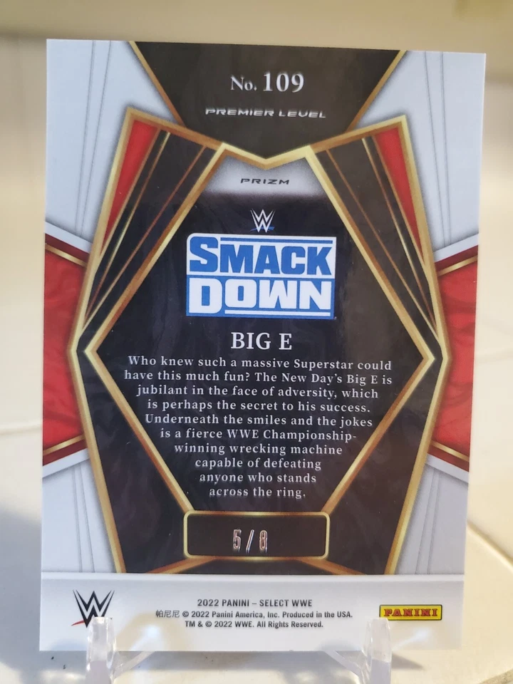 BIG E Langston 2022 Select Prizm WWE #109 PULSAR Prizm #5/8 Card BOBBY LASHLEY - Image 2 of 2