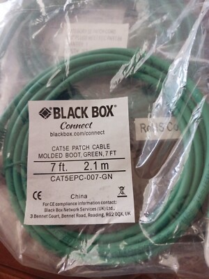 BLACKBOX CAT 5E PATCH CABLE MOLDED BOOT GREEN 7FT CAT5EPC-007-GN