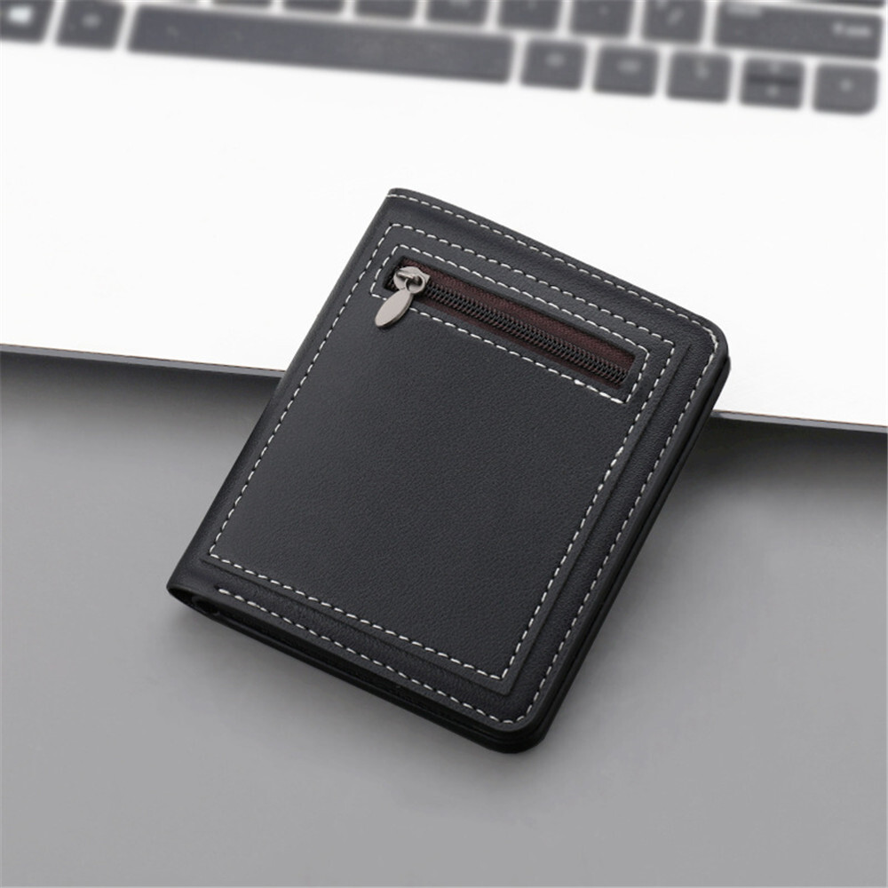 Slim Leather Card Holder for Men with Coin Pocket-image