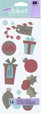A Touch of Jolee's HOLIDAY GIFTS Theme 3-D Stickers 65963 FAST FREE shipping!