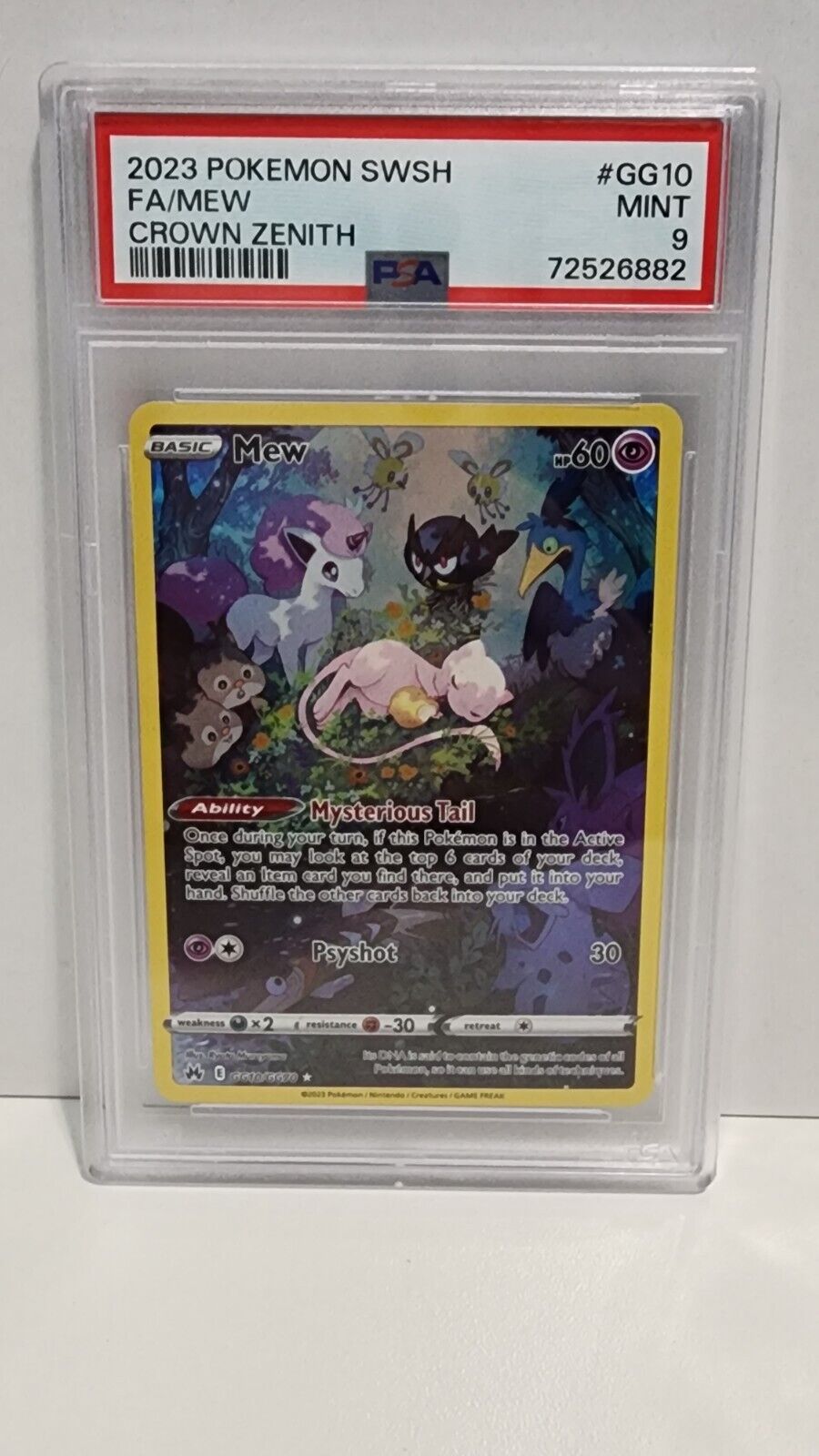 Mavin  2023 Pokemon Crown Zenith Full Art Raikou V GG41 PSA 9