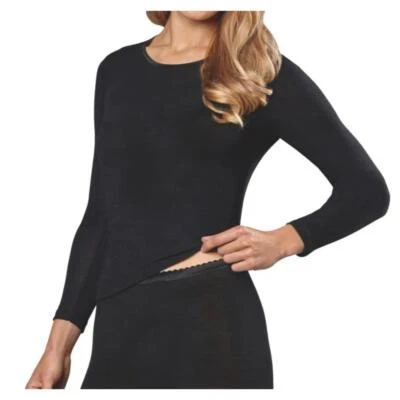 Conta Damen langarm Unterhemd Schurwolle/Modal Spenzer 1/1 Arm Wollwäsche - Bild 1 von 3
