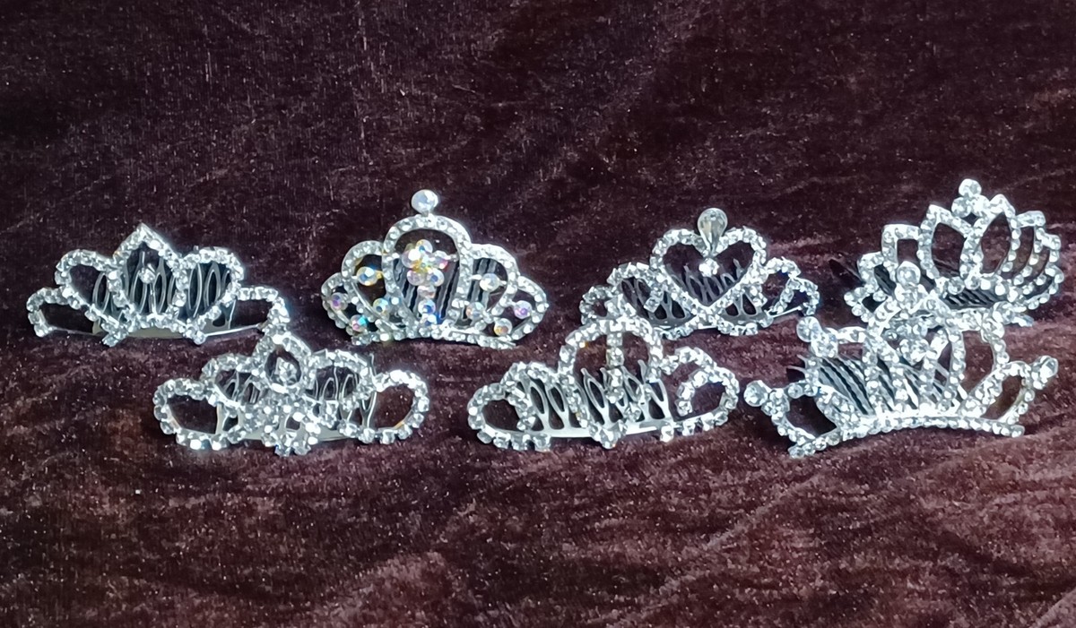 Wholesale lots Crystal Wedding Bridal/Flower Girls Pageant Tiara Crown with  Comb