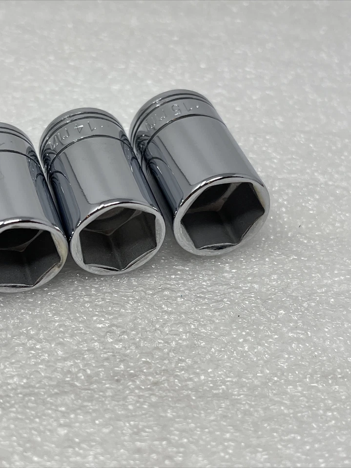 SK Tools 1/4" Drive, 6 Point, Semi Deep Metric 11 Piece Socket Set, 5mm-15mm New - Image 4 of 4