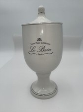 Le Bain Pedestal Apothecary Jar Luxe Pour la Maison Paris Platinum Accents 11"