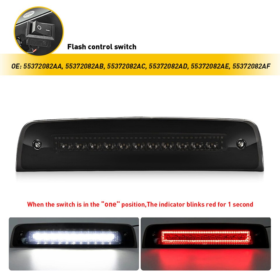 Smoked Lens Led Third 3rd Brake Light For 200921 Dodge Ram 1500 W