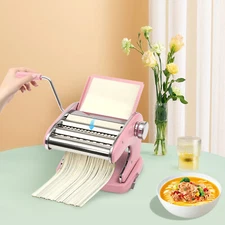 Fresh Pasta Maker Roller Machine for Spaghetti Noodle Fettuccine Stainless Steel