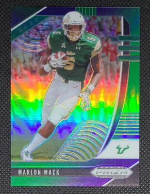 2020 Panini Prizm Draft Purple and Green Prizm /199 Marlon Mack #68