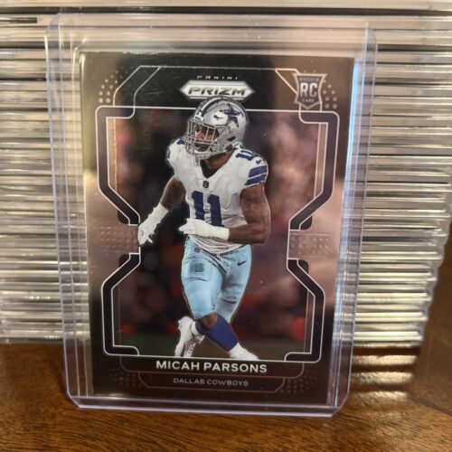 Micah Parsons 2021 Panini Prizm Black Rookie Card RC 19 Dallas Cowboys 
