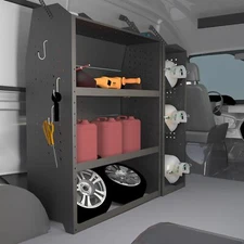 Universal 42" W Van Shelving Storage + 38" H Cargo Van Shelving for Ford Transit