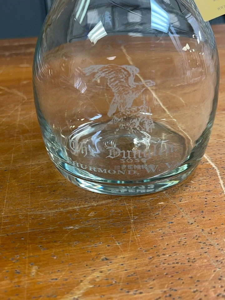 Decanter, Custom, Ring, Crystal/Ruby by Blenko Glass Limited #6 Hand Blown Glass - Image 2 of 4