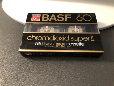 BASF Chromdioxid Super  Cassette Kassette BASF 60 CR-S2 60 Neu & Verschweißt.